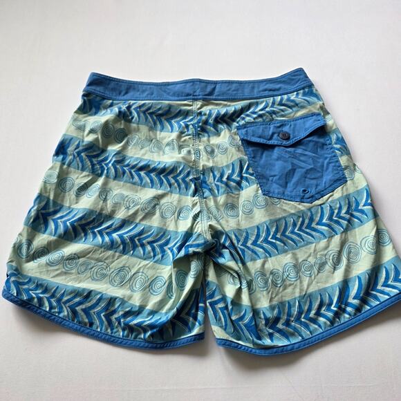 PATAGONIA Vintage Wavefarer Logo Swim Trunks Board Shorts Baggies Waist Size 33 - Picture 2 of 13